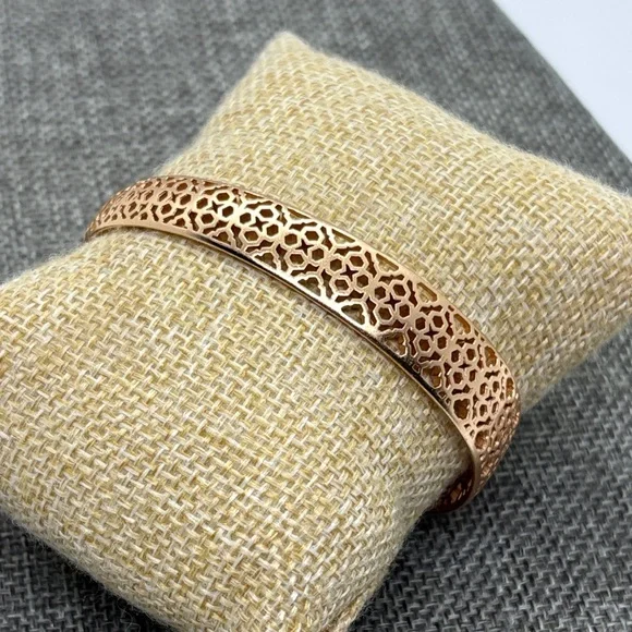 Kendra Scott Rose Gold Plated Uma Filigree Cuff Bracelet - Picture 6 of 7